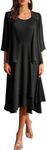 Women Black Dresses with Jacket Wed