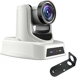 PTZ Camera with 3G-SDI,HDMI and IP Streaming Outputs,20X Optical Zoom,Broadcast Live Streaming Camera for Conference,Events,Church and School etc (20X-White)