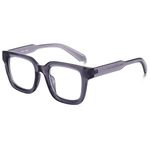 Peter Jones Grey Square Unisex Large Blue Light Blocking Computer/Gaming Glasses (AG3803FGT)