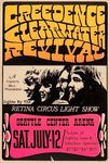 Tallenge - Creedence Clearwater Revival CCR-1969 Seattle-Music Concert Poster-Small Poster(Paper,12x17 inches, Multicolour)