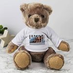 BGExpress Personalised Photo Message Teddy Bear - Cuddly Bear - Personalised New Baby Gifts, Cute Teddy Bears for Girls