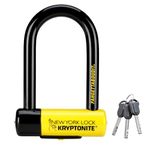 Kryptonite 002178 New York Fahgettaboudit Mini U-Lock, Yellow