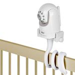 Baby Monitor Mount Camera Shelf Compatible with Infant Optics DXR 8 and Most Other Baby Monitors,Universal Baby Camera Holder,Attaches to Crib Cot Shelves or Furniture (White)