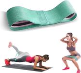 Fabric Resistance Loop Bands for Women & Men - Perfect for Hip, Leg, Stretching, and Toning Workouts (Green - Light)