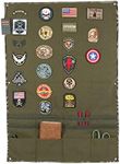 Excellent Elite Spanker Patchs Display Board Foldable Military Patch Holder Panel with molle and 4 Pocket(Ranger Green)