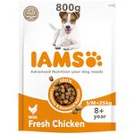 IAMS Complete Dry Dog Food for Senior 7+ Small and Medium Breeds with Chicken 800 g