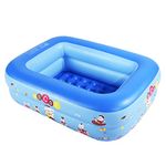 Inflatable Kiddie Pool, 45" × 33" × 14" Kids Pool for Indoor or Outdoor, Summer Fun Kids Swimming Pool, Inflatable Bathtub with Inflatable Soft Floor, Ball Pit