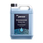 Dishwasher Rinse Aid 5L – Hard Water Formula with Built-In Descaler – Streak-Free Drying, Citric Acid & Surfactants – Fast-Drying Rinse Additive for Professional Dishwashers