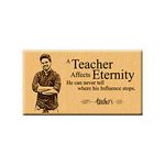 Incredible Gifts India Personalized Photo Wood Plaque for Teachers by Students (7x4in, Brown)