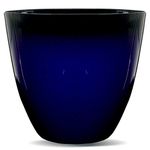 Gr8 Garden Large Round Glazed Effect Egg Cup Planter Patio Flower Plant Pot Tub (Midnight Blue)