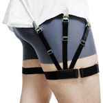 GUSTAVE® 2Pcs Shirt Stays for Men Formal Adjustable Shirt Tucker Belt with Elastic Adjustable Garters Shirt Holder Suit Accessories Shirt Stays Suspender Belt for Man