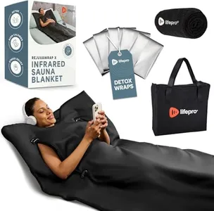 LifePro Rejuvawrap X Infrared Sauna Blanket Far Infrared Sauna Blanket - Portable Infrared Sauna for Home Relaxation - Sauna Blanket - Infrared Blanket Sauna with 77–176 °F Temp Range