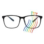 Ocushield Premium Blue Light Blocking Glasses - Prevent Eye Strain from Computers, Reading, Gaming, TV & Phones | Developed by Optometrists | For Kids | Non Prescription (Kids Carson, Black)