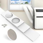 Memrita Dual Hose Portable Air Conditioner Window Seal Kit, Adjustable Window Vent Kit with Foam Seal Strip for Sliding and Hung Windows (5" Diameter)