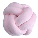 Knot Ball Pillow Household Throw Pillow Decoration Knot Pillow Home Decorative Cushion - Modern Home Sofa Decor Pillows Pillow 9.8inch (Pink) …