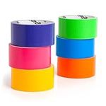 Craftzilla Colored Duct Tape Variety Pack - 6 Bright Rainbow Duct Tape Colors - 10 Yards x 2 Inch - Colored Duct Tape 2 inch Wide - Waterproof Colorful Duct Tape - Heavy Duty Color Duct Tape Rolls