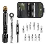Topeak Torq Rocket Mini DX - 1-6Nm Adjustable Torque Wrench with Ratcheting Head and Multi-Tool Set