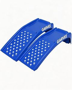 8" Lift Solid Steel Car Ramp 8000 Lbs Capacity, 2000 Lbs Per Ramps, Heavy Duty Truck Ramps for Car Repair or Vehicle Maintenance, 2 Pack Car Ramps, Blue