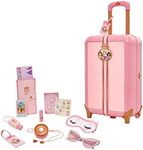 Disney Princess Travel Suitcase Play Set for Girls with Luggage Tag by Style Collection, 17 Pretend Play Accessoriespiece Including Travel Passport! for Ages 3+