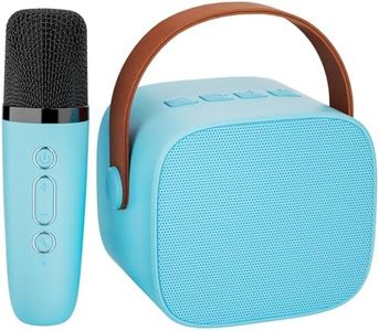 IROO Mini Karaoke Machine for Kids, Portable Bluetooth Speaker with Wireless Microphone, Music Player Toys Gifts for Boys Girls 4, 5, 6, 7, 8, 9, 10 +Year Old Birthday Christmas Party Home(Blue)
