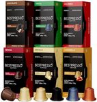 Bestpresso Coffee for Nespresso Original Machine 120 Aluminum pods Certified Genuine Espresso Variety Pack mix Flavored and Dark roast, Pods Compatible with Nespresso Original