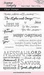 Stamp Simply Clear Stamps Jesus Christmas Religious 4x6 Inch Sheet - 10 Pieces