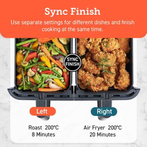 COSORI Dual Air Fryer 8.5L – Large Capacity Oil-Free Cooker