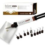 EsCem Permanent Dental Cement Auto Mix, Ready to Use For Crowns, Bridges, Inlays, Onlays, Posts, Pins, Implants, Tooth Filling Dental Care Repair Kit