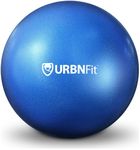 URBNFit Small Exercise Ball - 9-inch Mini Pilates Ball with Fitness Guide for Yoga, Barre, Physical Therapy, Stretching & Core Stability Workout- Blue