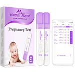 Early Detection Pregnancy Test kit - 2 x Easy@Home 10mIU/mL Highly Sensitive HCG Pregnancy Tests - Accurate Home Fertility Testing Kit - Early Result Test Midstream