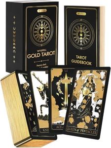 Wyspell Gold Tarot Cards with Guide Book - Unique Tarot Deck for Beginners