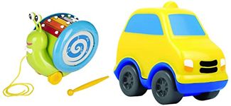 Giggles - Musical Snail Mini Vehicles City Taxi, Multicolour