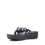 Clarks Women's Arla Glison Flip-Flop, Black/White, 4 UK