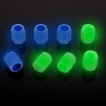 8 Pcs Tire Valve Stem Caps, Glowing Tire Air Caps Cover Car Tire Caps Accessories for Car, Truck, Motorcycles, Bike