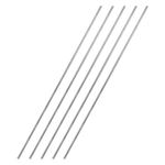 Awclub 2mm x 300mm 304 Stainless Steel Solid Round Rod Lathe Bar Stock for DIY Crafts Model Car Helicopter Airplane - 5pcs