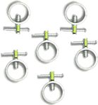 IOYIE Gym Bar Dumbbell Rod Locks Clamp Nuts Locks Pack of 6 Silver