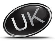 Biomar Labs® 1 x 3D Silicone Sticker Decal UK Union Jack United Kingdom Silver Oval National Flag England Car Motorcycle Window Scooter Bike KS 69