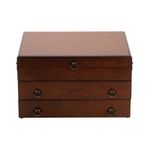 Reed & Barton 43M Bristol Grande Mahogany Flatware Chest, MDF, Brown