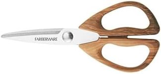 Farberware 5221282 All Purpose Shear, Pecan Wood Handles 8.2 x 3.5 x 0.5 inches