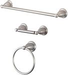 Kingston Brass BAK175148SN Heritage 3-Piece Bathroom Accessory Set, Brushed Nickel