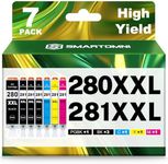 S SMARTOMNI PGI280XXL CLI281XXL Compatible Ink Replacement for Canon 280 281 XXL PGI-280XXL CLI-281XXL use for Canon PIXMA TR7500 TS8100 TS8222 TR8620 TS6100 TS6300 TS702a TS9500 TS9521C(7 Pack)