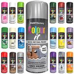 Classic Signature - 1 x All Purpose Grey Primer Aerosol Spray Paint 400ml Quick Drying Spray, Fast Dry and Excellent Coverage for Metal, Wood, Plastic and More