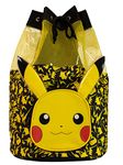 Pokemon Drawstring Bag | Pikachu Backpack with 3D Ears | Boys Wet Bag | Boys Swimming Backpack | One Size Black