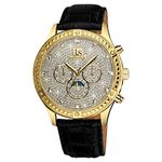 Joshua & Sons Men's JS-41-YG Sparkling Mechanical Multi-Function Strap Watch