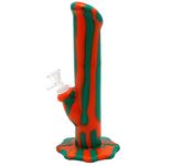 STRONG BONG Unbreakable Silicone Bong | 12" (30cms) | Straight Bong | Wide Mouth | Smoking Waterpipe | Red & Dark Green