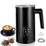 Milk Frother Electric 4-in-1 Milk Frothers 360ml Large Capacity Hot & Cold Milk Foamer Hot Chocolate Machine for Coffee Cappuccino velvetiser hot Chocolate Maker Max Temperature 70