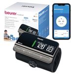 Beurer BM 81 easyLock Upper Arm Blood Pressure Monitor, clinically validated, cuff with simple twist lock, no tubes or cables, gentle and fast measurement, with app connection