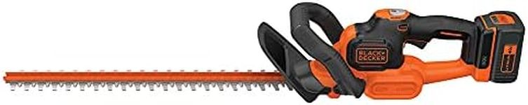 BLACK+DECKER 40V MAX Cordless Hedge Trimmer, 24-Inch Brush Trimmer with Battery and Charger (LHT341FF)