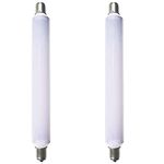 S15s LED Light Bulbs 221mm, 4W Shaving Light Replace 40W T25 Tubular Light Bulb LED S15 Strip Tube Light Bulb 221mm for Kitchen Light Bathroom Shaving Light Cold White 6000K (Non-dimmable, 2-Pack)