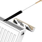 Smith’s® Premium Radiator Cleaning Brush | 70cm (27.5 Inches) | Flexible Nylon Bristles | Smooth Wooden Handle | Fits 99% of Gridded & Non-Gridded Radiators